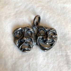 Sterling Silver drama masks pendant
